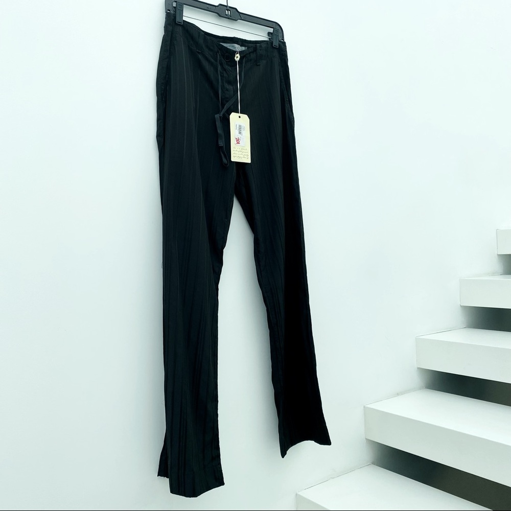 Raquel Allegra silk stripe wide leg pants
